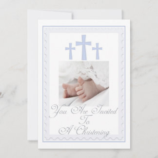 Christening/Baptism Son Invitation Kaart