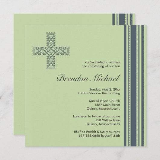 Christening / Baptisme Uitnodiging - Personalisere (Voorkant / Achterkant)