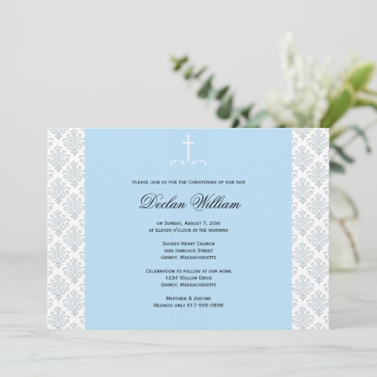 Christening / Baptisme Uitnodiging - Personalisere (Staand voorkant)