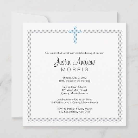Christening / Baptisme Uitnodiging - Personalisere (Voorkant)
