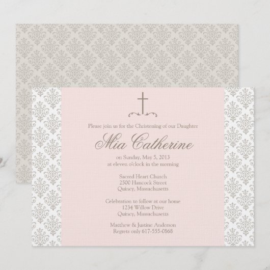 Christening / Baptisme Uitnodiging - Personalisere (Voorkant / Achterkant)