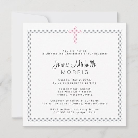 Christening / Baptisme Uitnodiging - Personalisere (Voorkant)