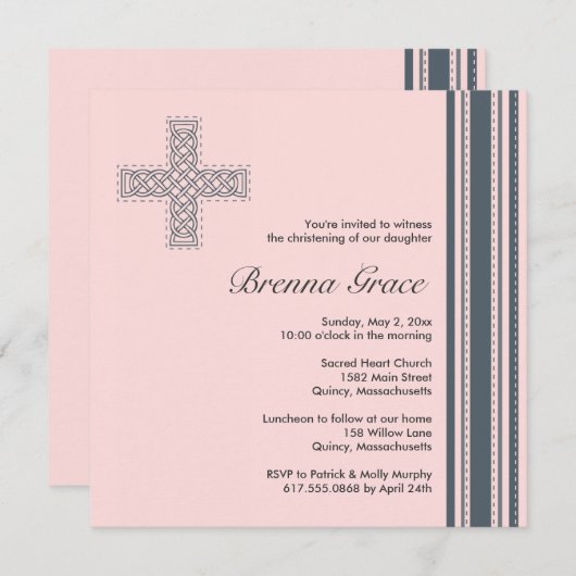 Christening / Baptisme Uitnodiging - Personalisere (Voorkant / Achterkant)