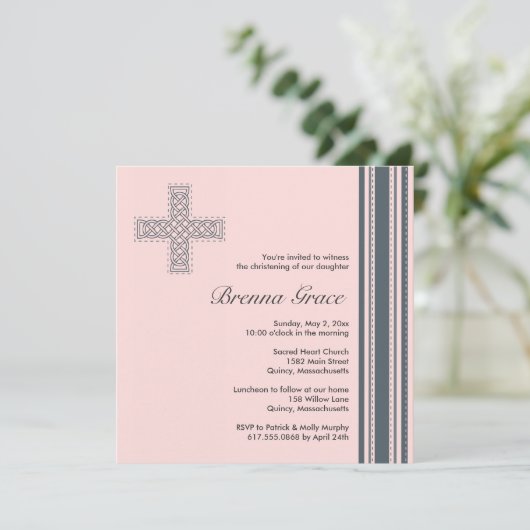 Christening / Baptisme Uitnodiging - Personalisere (Staand voorkant)