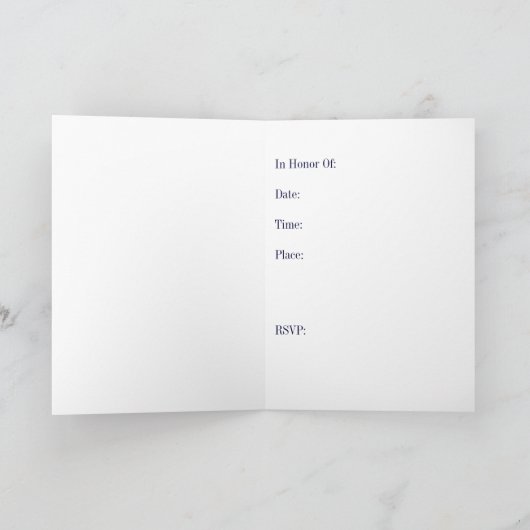 Christening/Baptisme Uitnodiging voor Baby Boy (Binnen)