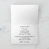 Christening/Baptisme Uitnodiging voor Baby Girl (Binnen)