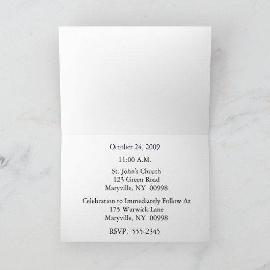 Christening/Baptisme Uitnodiging voor Baby Girl (Binnen)