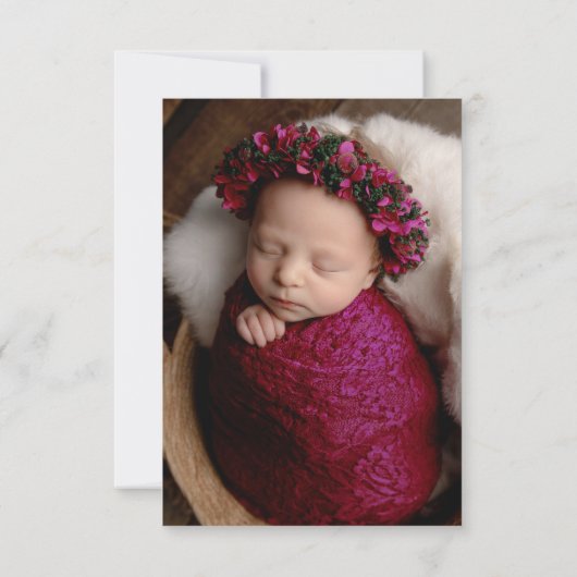 Christening bedankt je chestnut aangepaste foto (Achterkant)