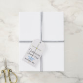 Christening Bedankt Silver Cross Blue Cadeaulabel (Met Touw)