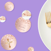 Christening blush roze rose goud foto confetti