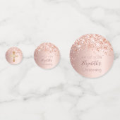 Christening blush roze rose goud foto confetti (Voorkanten)