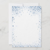 Christening boy blue white gold cross luxe kaart (Achterkant)