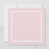 Christening Calligrafie Roze Fotouitnodiging Kaart (Achterkant)