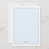 Christening Cross Blue Uitnodiging (Achterkant)