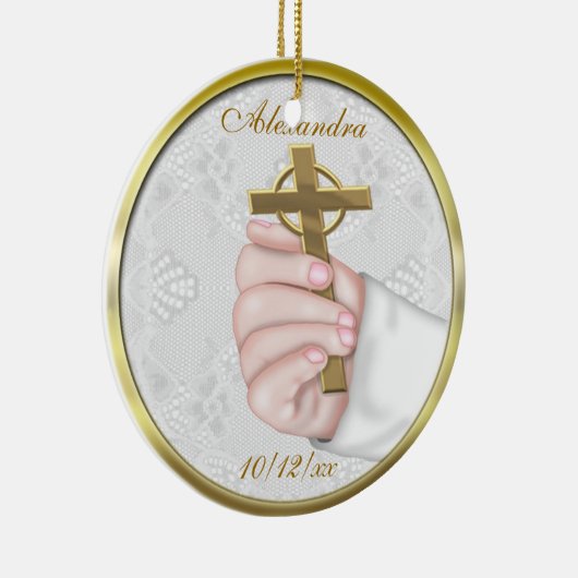Christening Cross Ornament (Rechts)
