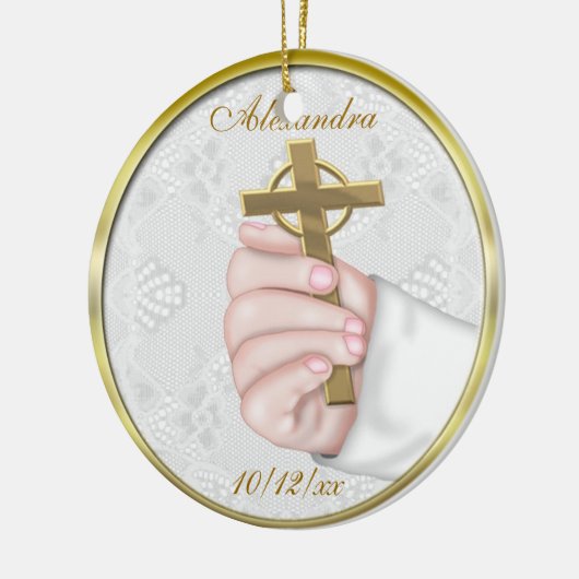 Christening Cross Ornament (Links)