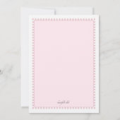 Christening Cross Pink Uitnodiging (Achterkant)