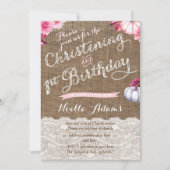 Christening en 1e verjaardag in het najaar kaart (Voorkant)