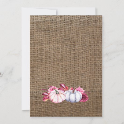 Christening en 1e verjaardag in het najaar kaart (Achterkant)