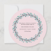 Christening en 1e verjaardag Meisjes Roze Floral Kaart (Achterkant)