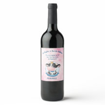 Christening Gift for Godouders Wine Label