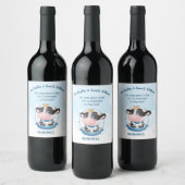 Christening Gift for Godouders Wine Label Wijn Etiket (Flessen)