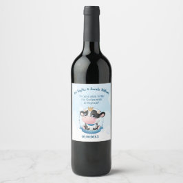 Christening Gift for Godouders Wine Label Wijn Etiket