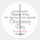 Christening Girl Hartelijk dank voor Stickers (Voorkant)