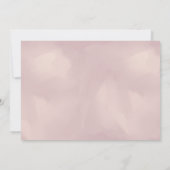 Christening Girls Fotoroze Waterverf Uitnodiging (Achterkant)