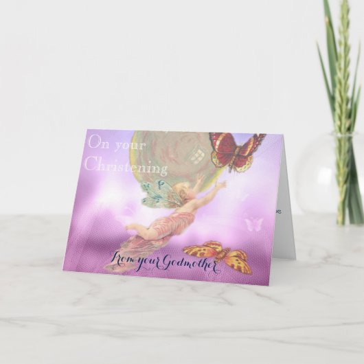 Christening-kaart van Godmoeder Godparent Kaart (Voorkant)