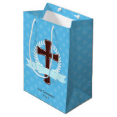 Christening * Kies achtergrondkleur Medium Cadeauzakje (Voorkant Gekanteld)