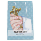Christening * Kies achtergrondkleur Medium Cadeauzakje (Voorkant)