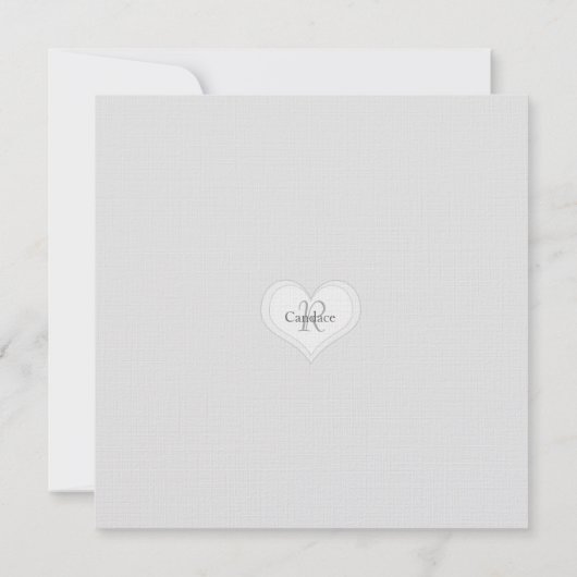 Christening - Monogram en Kruis Kaart (Achterkant)