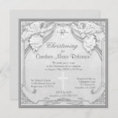 Christening - Monogram en Kruis Kaart (Voorkant / Achterkant)