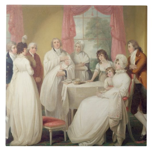Christening of the Heir, c.1799 (olie op canvas) s Tegeltje (Voorkant)