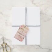 Christening pampas roos blush cadeaulabel (Met Touw)