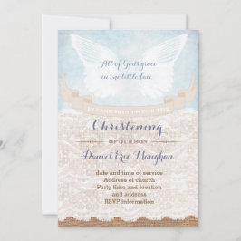 Christening Party Kaarten voor Boy, shabby stijl