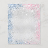 Christening Silver Blauw - Uitnodiging tot begroti Flyer (Achterkant)