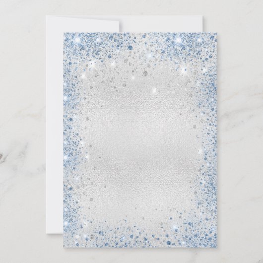 Christening Silver Blue Kaart (Achterkant)