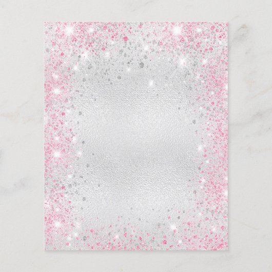 Christening Silver Roze twins-uitnodiging (Achterkant)