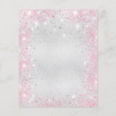 Christening Silver Roze twins-uitnodiging Flyer (Achterkant)