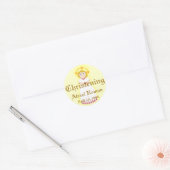 Christening Sticker-Customize Ronde Sticker (Envelop)