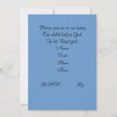 Christening uitnodiging (Achterkant)