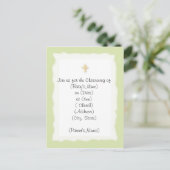 Christening Uitnodiging Briefkaart (Staand voorkant)
