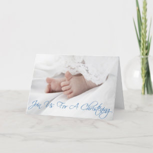 Christening Uitnodiging voor Baby Boy Scroll Down