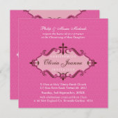 CHRISTENING UITNODIGT :: viva 10SQ Kaart (Voorkant / Achterkant)