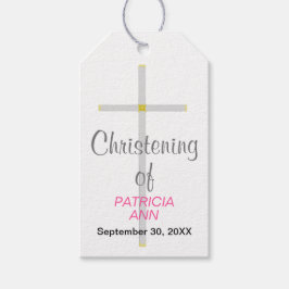 Christening van de naam Silver Cross Baby Girl Pin Cadeaulabel