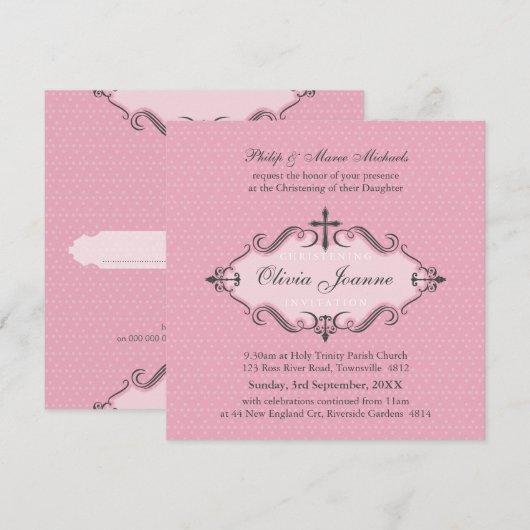 CHRISTENING VERZOEKT : viva 8SQ Kaart (Voorkant / Achterkant)