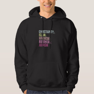 christenislam Hindoïsme Boeddhisme Judaïsme Reli Hoodie