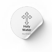 Christenkruis heilig water ronde sticker